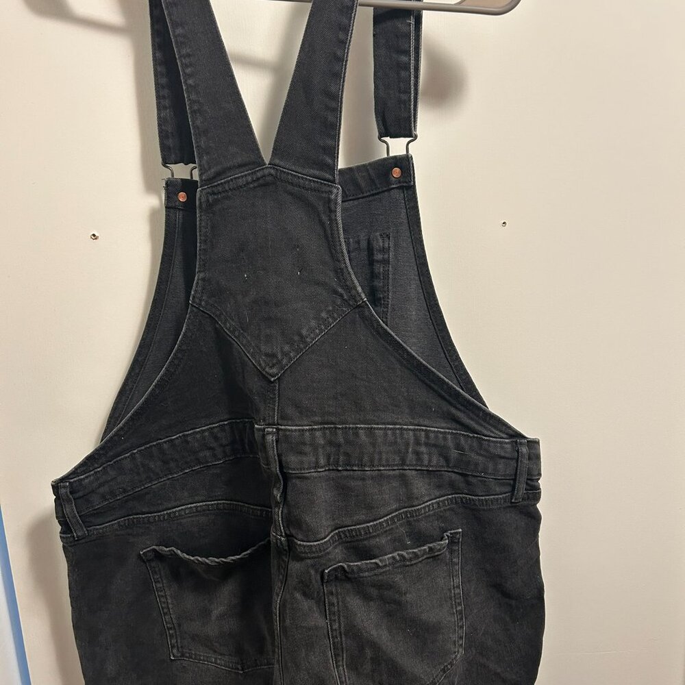 Old Navy Black Denim Overalls - Picture 2 of 7
